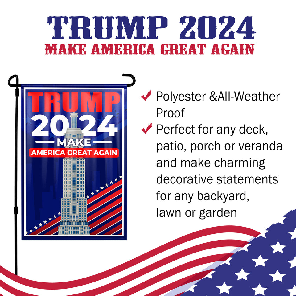 Trump 2024 Make America Great Again Empire State Building Yard Flag