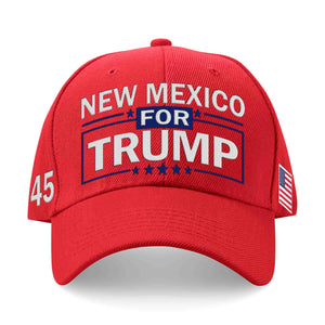 New Mexico For Trump Flag and Hat Bundle - Includes 1 New Mexico for Trump Hat and 3 unique Trump 2024 flags