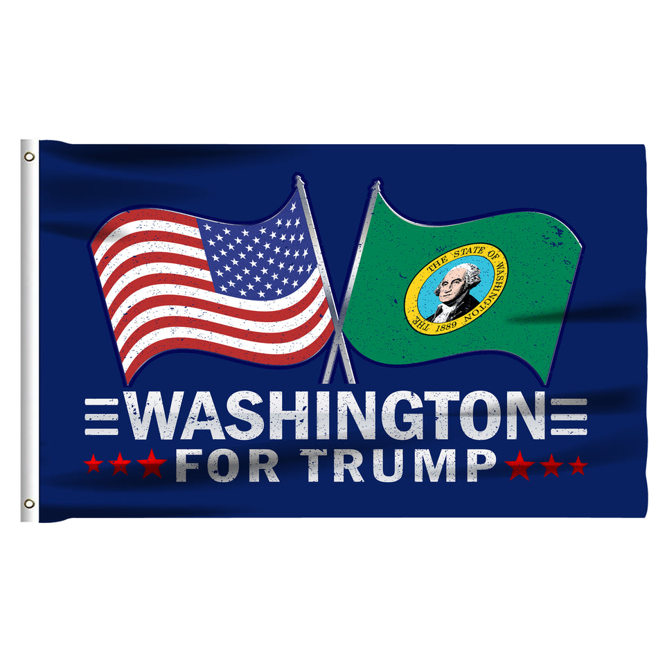 Washington For Trump 3 x 5 Flag - Limited Edition Dual Flags