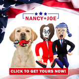 Sleepy Joe Biden & Nancy Tough Plush Dog Chew Toys with Squeakers - Official Republican Dogs Bundle