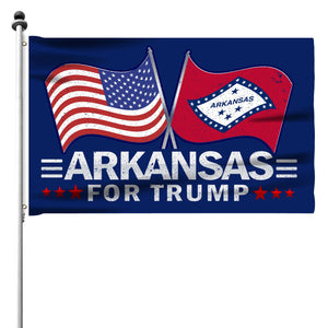 Arkansas For Trump Flag and Hat Bundle - Includes 1 Arkansas for Trump Hat and 3 unique Trump 2024 flags