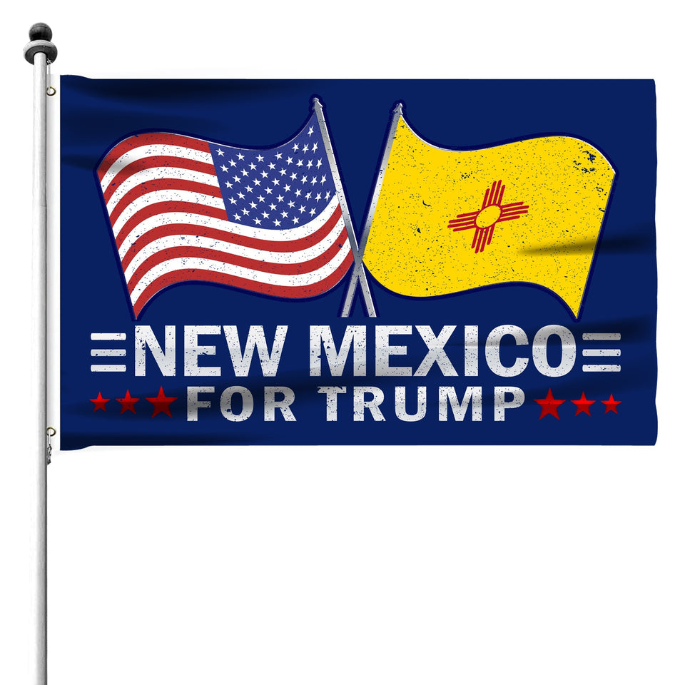 New Mexico For Trump Flag and Hat Bundle - Includes 1 New Mexico for Trump Hat and 3 unique Trump 2024 flags