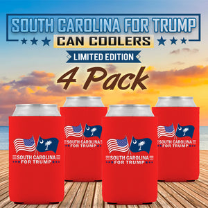 South Carolina For Trump Limited Edition Can Cooler 4 Pack