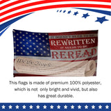 We The People It Needs To Be Re Read 3 x 5 Flag