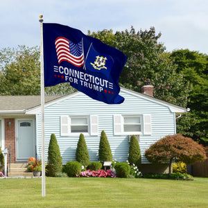 Connecticut For Trump 3 x 5 Flag - Limited Edition Dual Flags