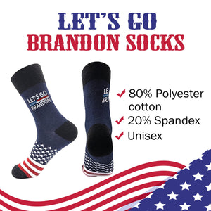 Let's Go Brandon Navy Socks