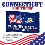 Connecticut For Trump 3 x 5 Flag - Limited Edition Dual Flags