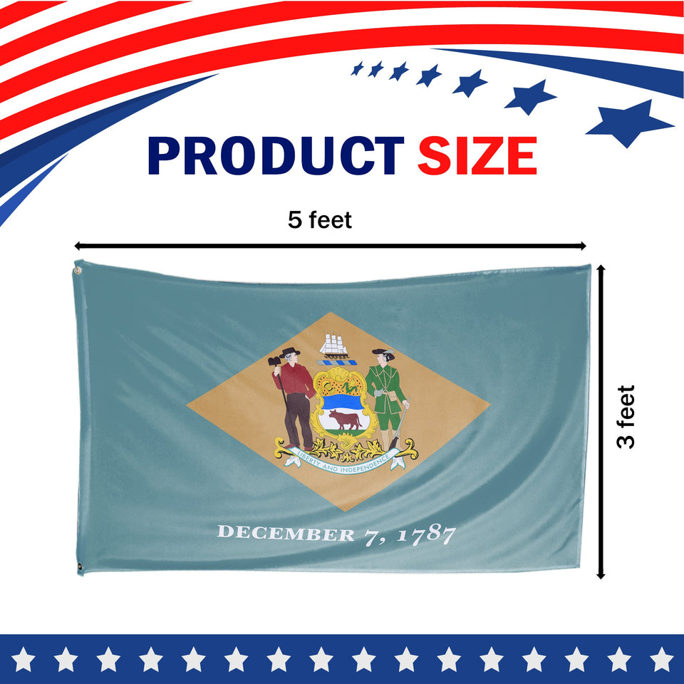 Delaware State Flag 3 x 5 Feet