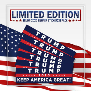 Trump 2020 Keep America Great Bumper Stickers 6 Pack