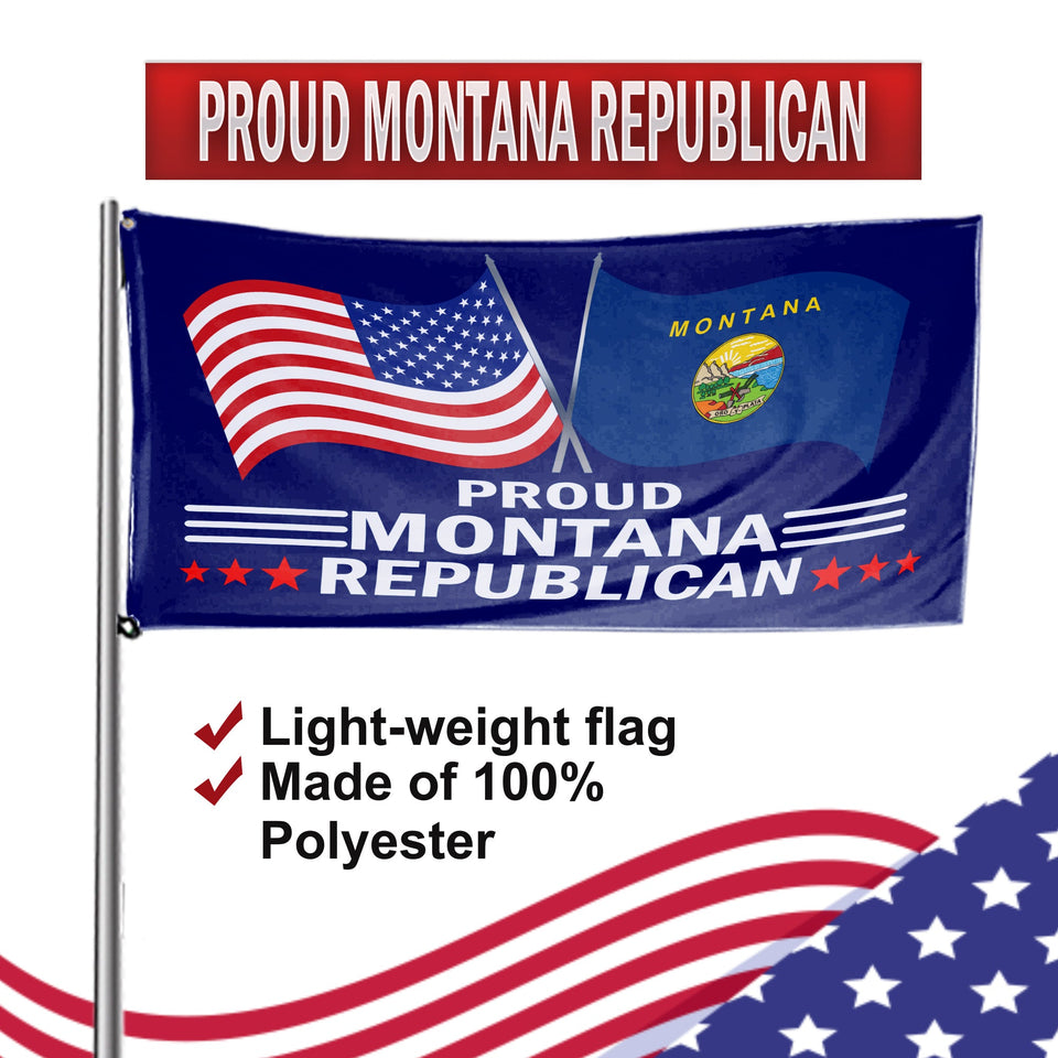 Proud Montana Republican 3 x 5 Flag - Limited Edition Flags