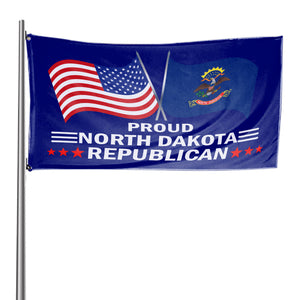 North Dakota For Trump Flag and Hat Bundle - Includes 1 North Dakota for Trump Hat and 3 unique Trump 2024 flags