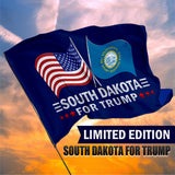 South Dakota For Trump 3 x 5 Flag - Limited Edition Dual Flags