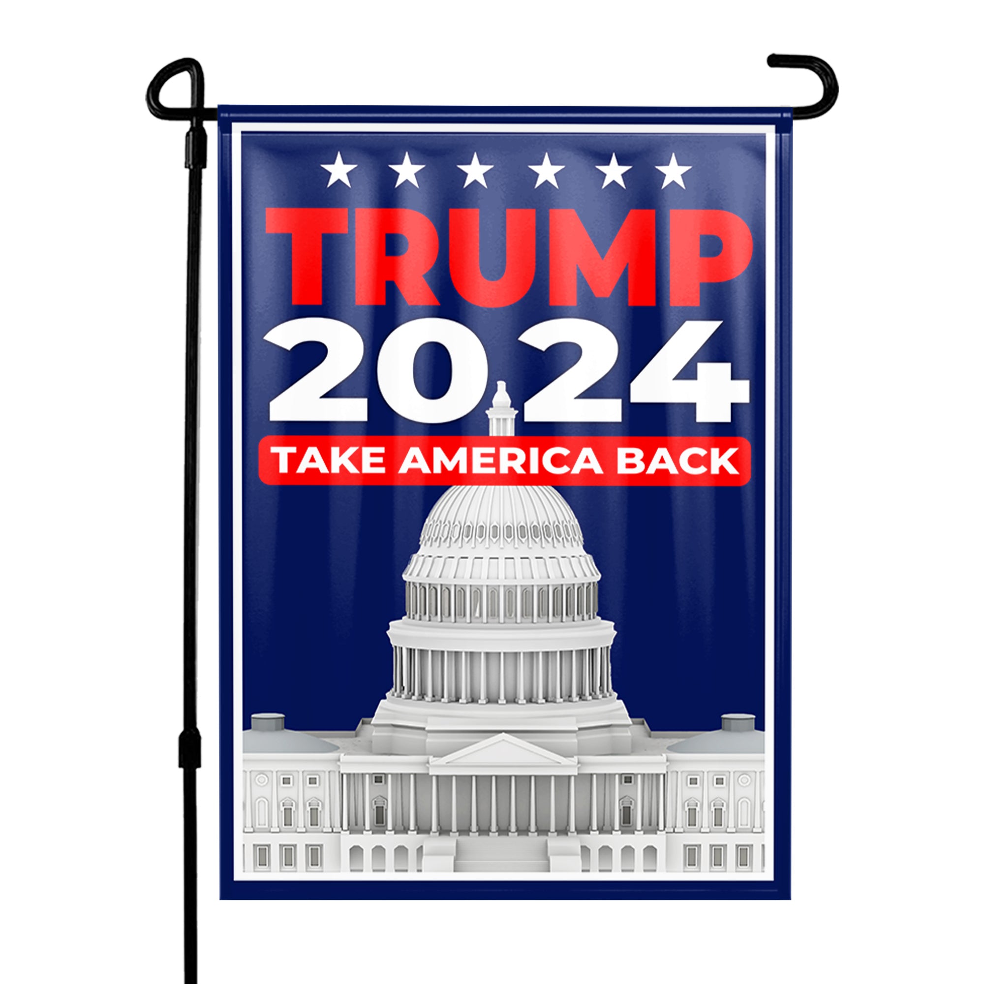 Trump 2024 Take America Back Capitol Building Yard Flag Republican Dogs