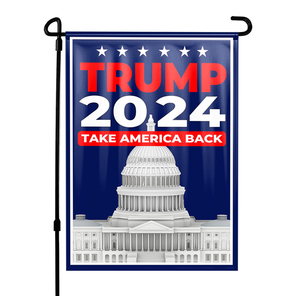 Trump 2024 Take America Back Capitol Building Yard Flag