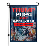 Trump 2024 Make America Great Again Statue of Liberty Yard Flag