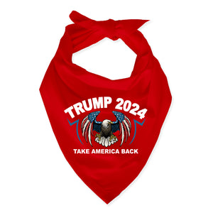 Trump 2024 Take America Back Red Dog Bandana