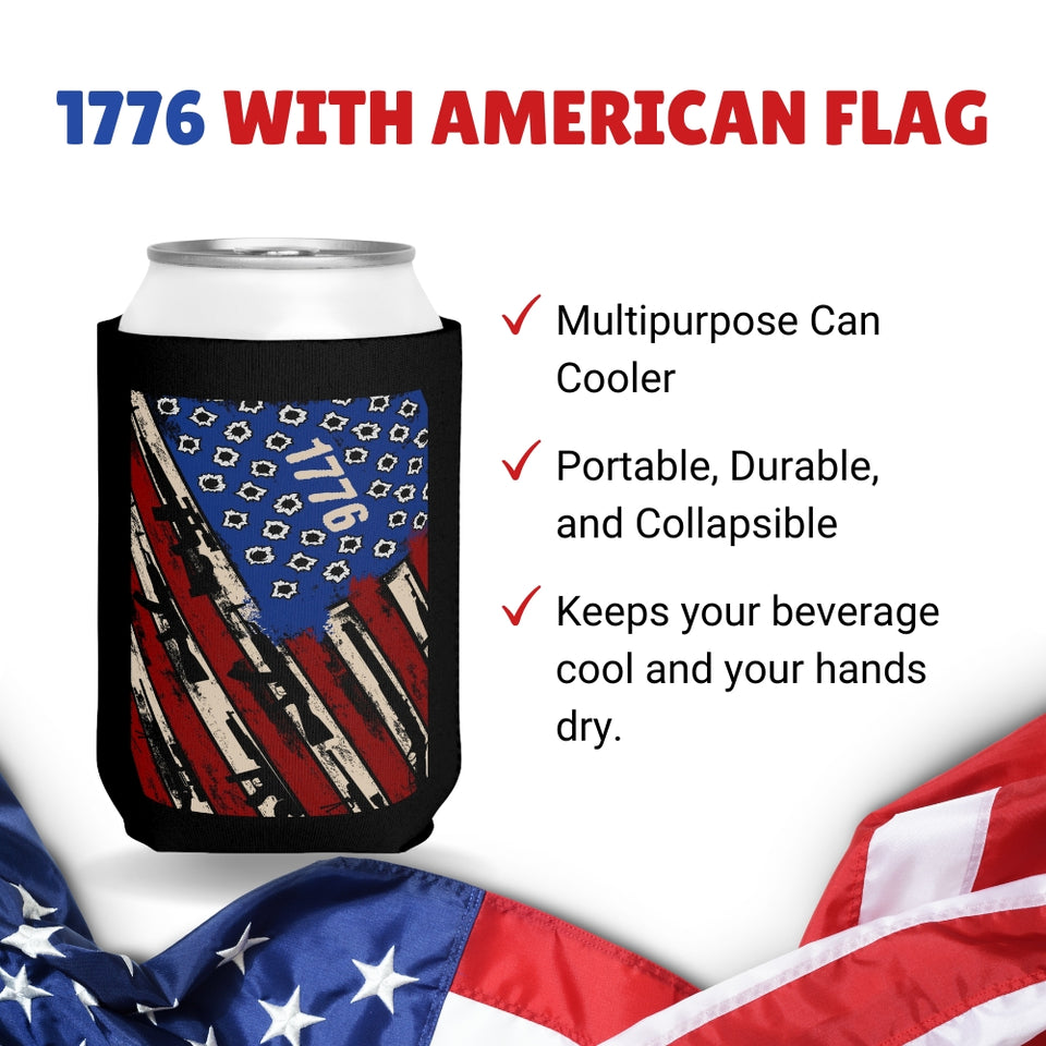 1776 American Flag Can Cooler