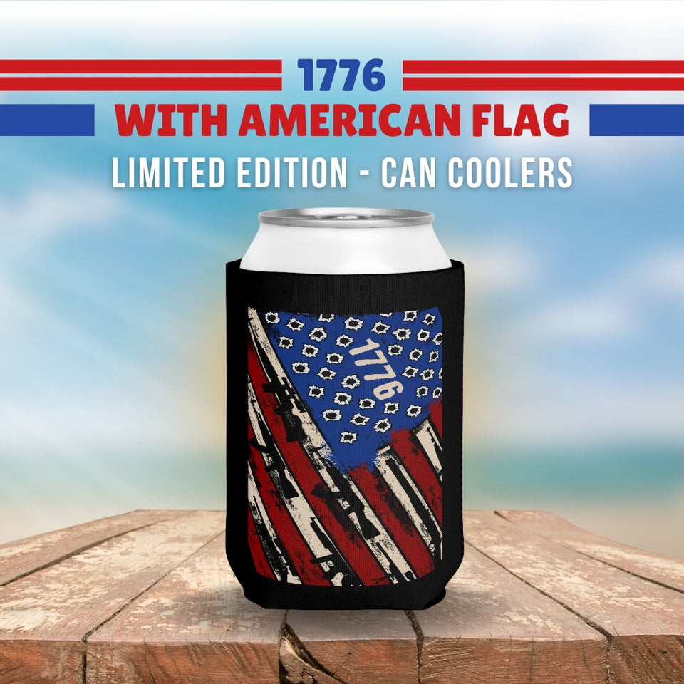 1776 American Flag Can Cooler