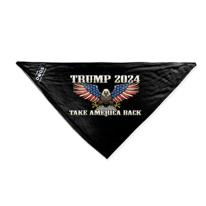 Trump 2024 Take America Back Attack Eagle Dog Bandana