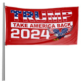 Only 200 Individually Numbered Trump 2024 Take America Back Flying Eagle Red 3 x 5 Flag