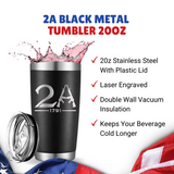 2A Black Metal Tumbler 20oz