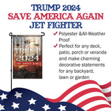 Trump 2024 Save America Again Fighter Jet Yard Flag