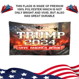 Trump 2024 Save America Again Jet Fighter 3x5 Flag