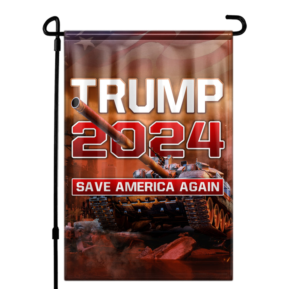 Trump 2024 Save America Again Tank Yard Flag