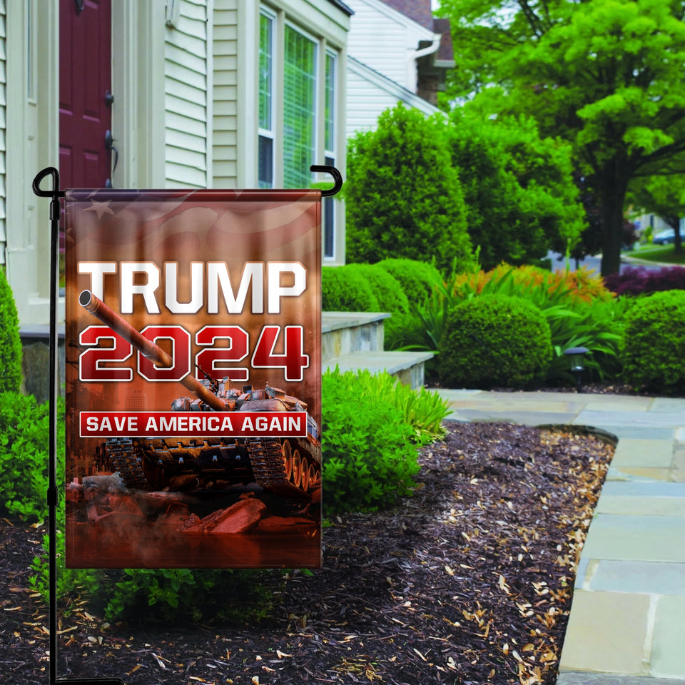 Trump 2024 Save America Again Tank Yard Flag