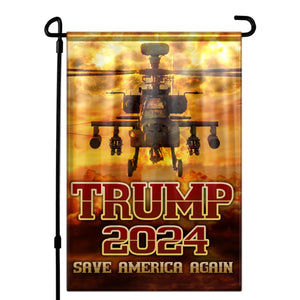 Trump 2024 Save America Again Helicopter Yard Flag