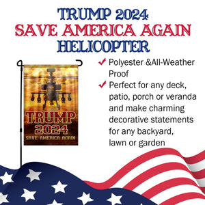 Trump 2024 Save America Again Helicopter Yard Flag
