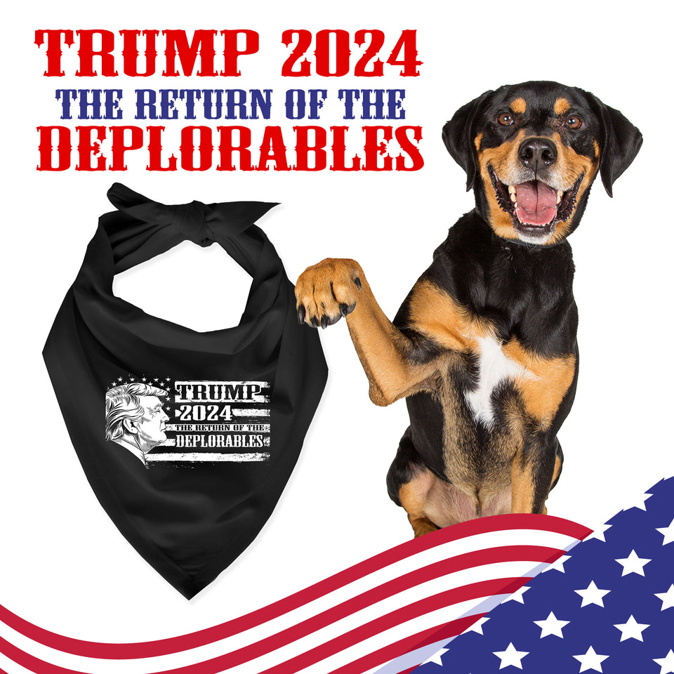 Trump 2024 The Return of the Deplorables Dog Bandana