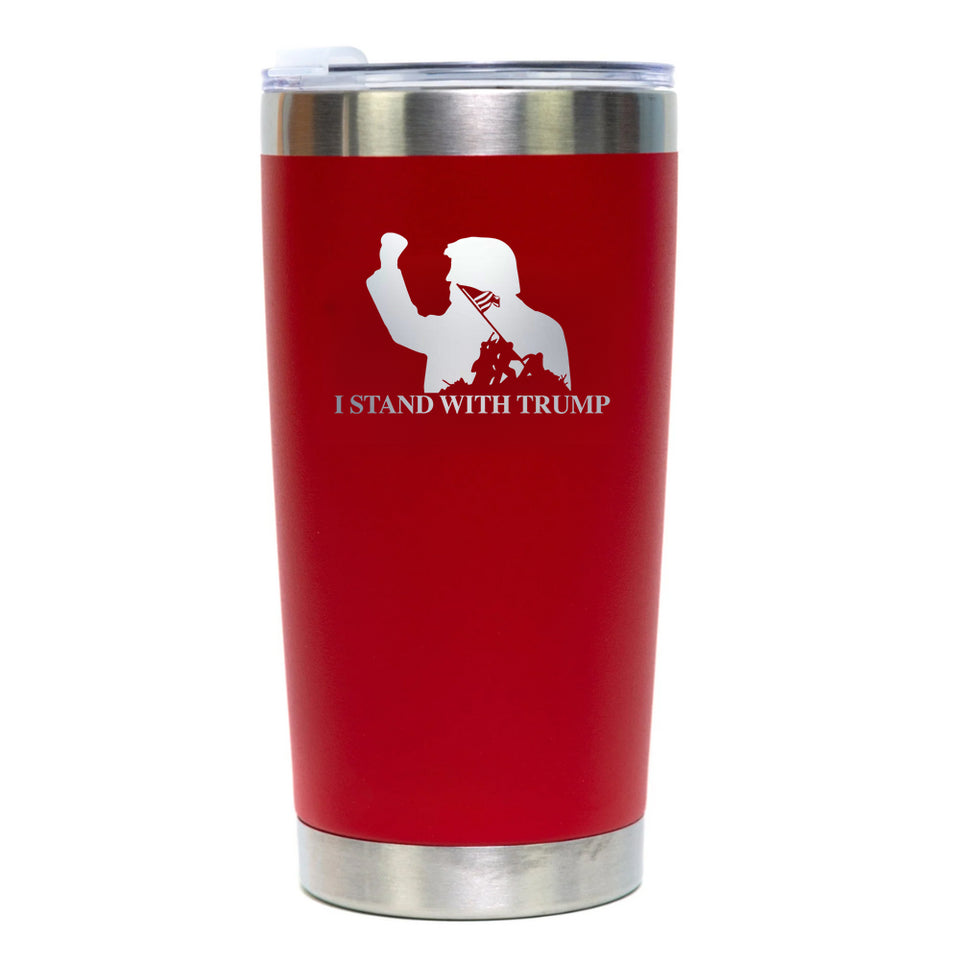 I Stand With Trump 2024 Red 20oz Tumbler