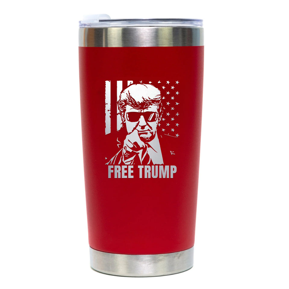 Free Trump Red 20 oz Tumbler, Republican Tumbler