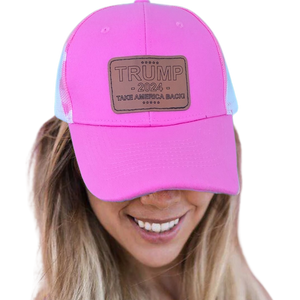 Trump 2024 Take America Back! Pink Silhouette Hat