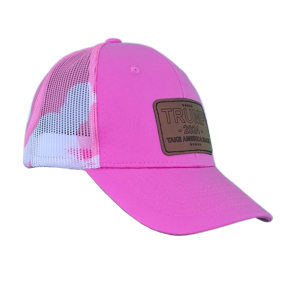 Trump 2024 Take America Back! Pink Silhouette Hat