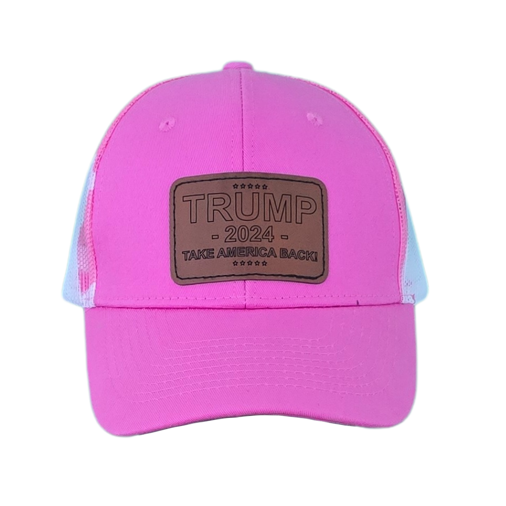 Trump 2024 Take America Back! Pink Silhouette Hat