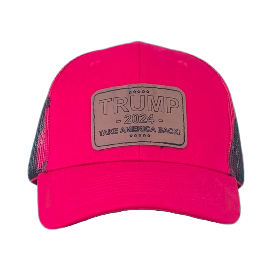 Trump 2024 Take America Back Red Silhouette Hat