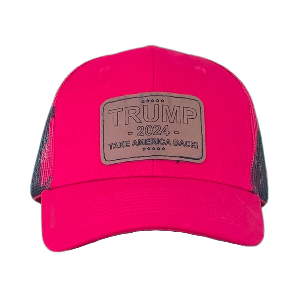 Trump 2024 Take America Back Red Silhouette Hat