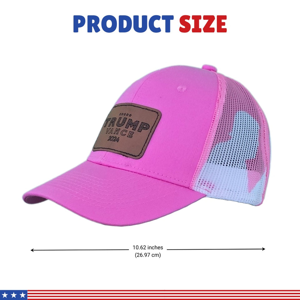 Trump Vance 2024 Silhouette Pink Hat