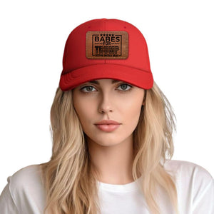 Babes For Trump, Trump 2024 Red Hat with leather patch