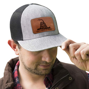 Don't Tread on Trump Gray Hat with leather patch