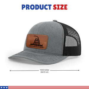 Don't Tread on Trump Gray Hat with leather patch