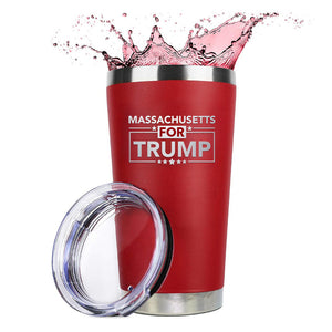 Massachusetts for Trump 2024 Red Tumbler 20oz