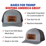 Babes for Trump 2024 Hat with leather patch