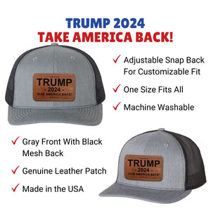 Take America Back Trump 2024 Hat with Patch