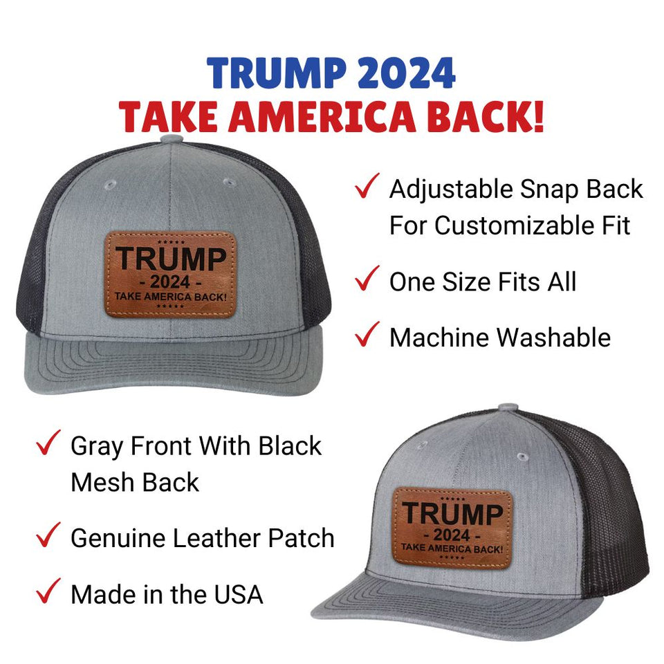 Take America Back Trump 2024 Hat with Patch