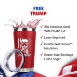 Free Trump Red 20 oz Tumbler, Republican Tumbler