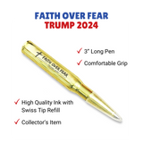 Faith Over Fear Trump 2024 Bullet Style Pen-Trump 2024 Pen