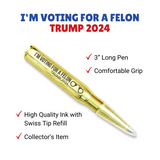 I'm Voting for a Felon Trump 2024 Bullet Style Pen-Trump 2024 Pen